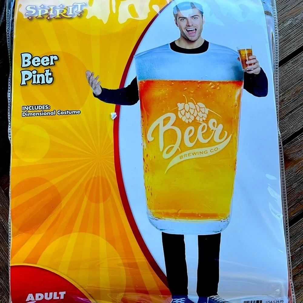 ⭐️NWT Beer Lint Halloween costume one‎ size fits most